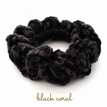Load image into Gallery viewer, Black Coral Scrunchie