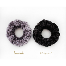 Load image into Gallery viewer, Black Coral Scrunchie