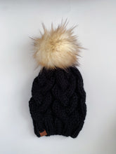 Load image into Gallery viewer, Licorice Cable Knit Beanie