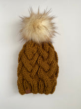 Load image into Gallery viewer, Mustard Cable Knit Beanie