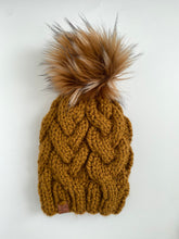 Load image into Gallery viewer, Mustard Cable Knit Beanie