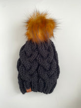 Load image into Gallery viewer, Licorice Cable Knit Beanie
