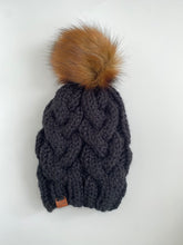 Load image into Gallery viewer, Licorice Cable Knit Beanie