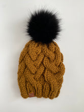 Load image into Gallery viewer, Mustard Cable Knit Beanie