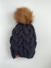 Load image into Gallery viewer, Licorice Cable Knit Beanie
