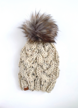Load image into Gallery viewer, Oatmeal Cable Knit Beanie
