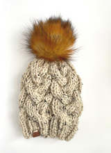 Load image into Gallery viewer, Oatmeal Cable Knit Beanie
